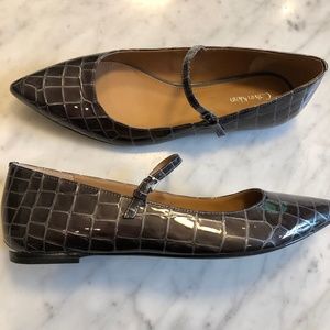 Calvin Klein Gracy Choco Patent Leather Flats